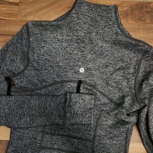 Lululemon Define Jacket Heathered Grey/Black Luon Size 6 Euc
